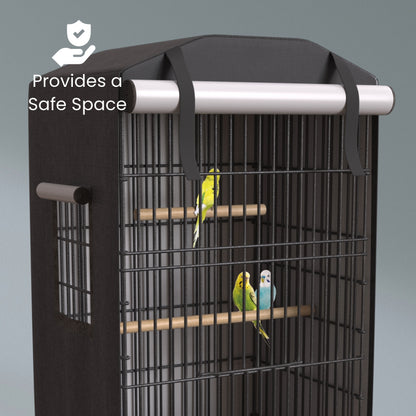 35''H X 17.5''W X 14''D Bird Cage Cover - Black