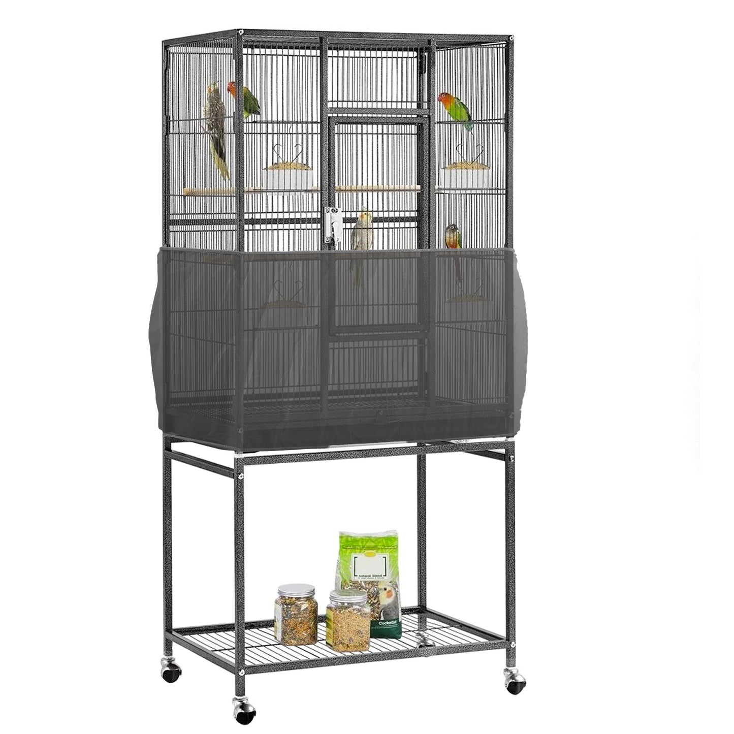 Extra Large Universal Bird Cage Seed Catcher - Black