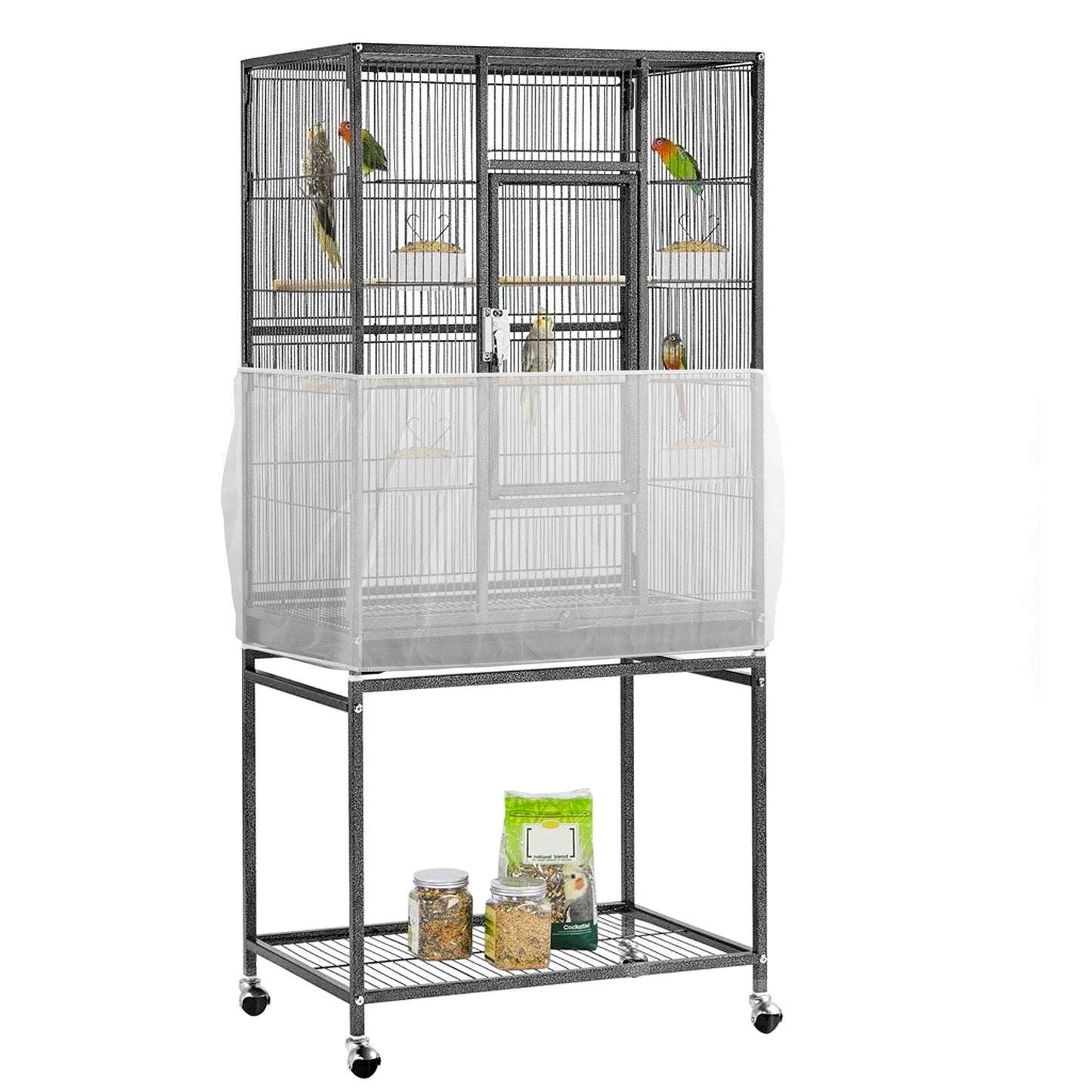 Extra Large Universal Bird Cage Seed Catcher - White