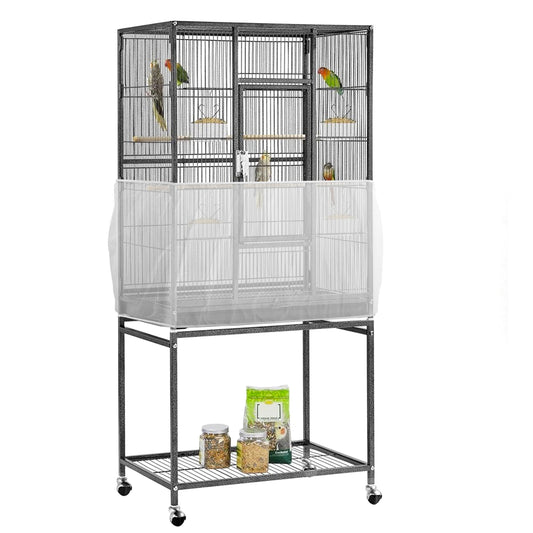 Extra Large Universal Bird Cage Seed Catcher - White